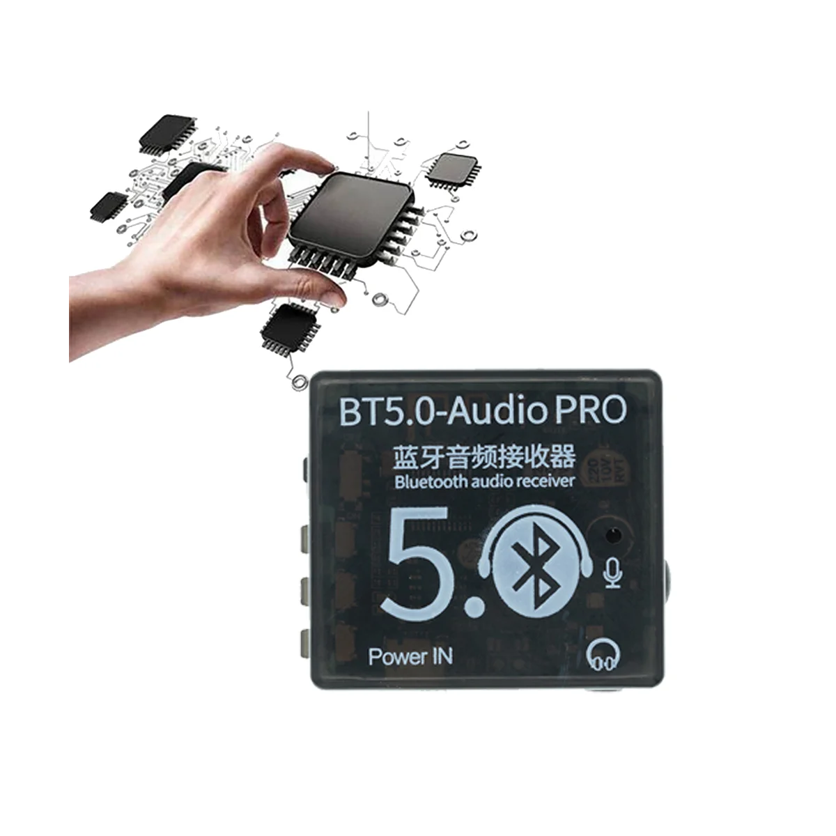 Módulo de Audio BT5.0 PRO con funda, placa decodificadora de Audio MP3 con micrófono sin pérdidas, amplificador de Audio para coche, receptor de Audio DIY