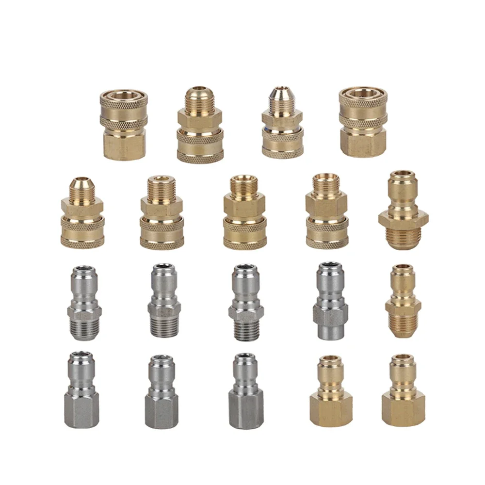 High Pressure Washer Water Pipe 3/8/360 Quick Coupling 1/4 Car Washer Rotating Anti-winding  1pcs Fine Tooth Joint Fittings