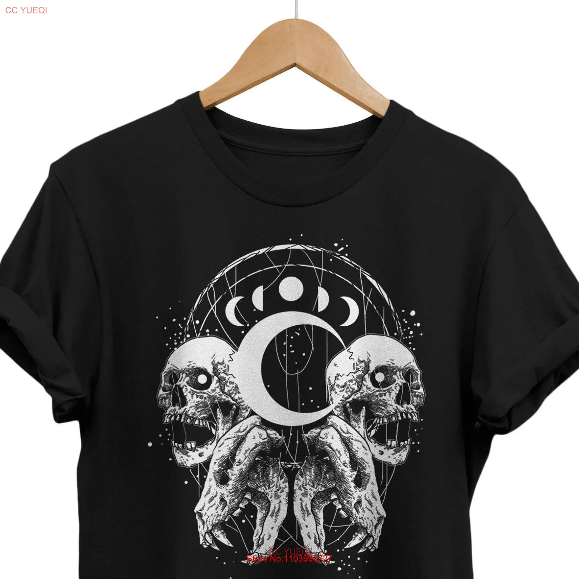 Alternative Goth T Shirt Gothic Skull Pastel Clothing Animal Skulls Witchcore Aesthetic top Wicca Clothes Occult Outfit