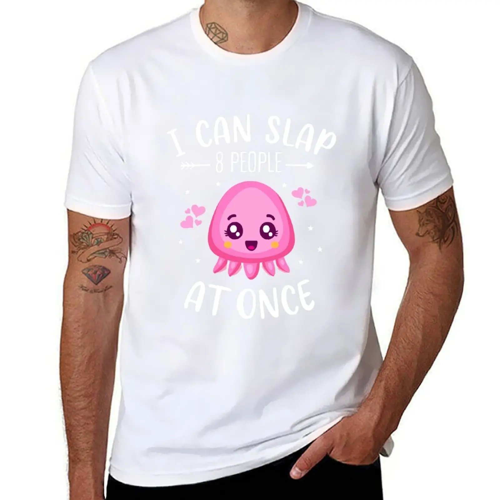 

I Can Slap 8 People At Once, Funny Octopus Quote, Octopuses Lover T-Shirt man t shirt designer t shirt for man T-Shirt