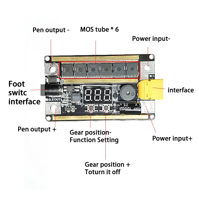 99 Gears 8V-24V Spot Welder Kit Digital Power Adjustable Spot Welding Pen Control Board Nickel Sheet For 18650 Lithium Battery