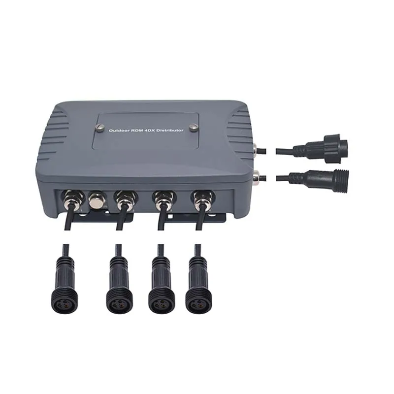 4 Channel Waterproof DMX512 Splitter Outdoor Stage Lighting Signal Amplifier 4 Way DMX Signal Distributor for LED Stage Lights