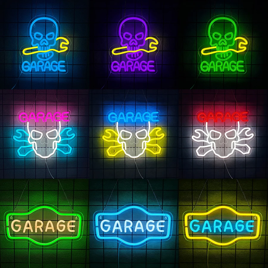 Skull Garage Neon S…