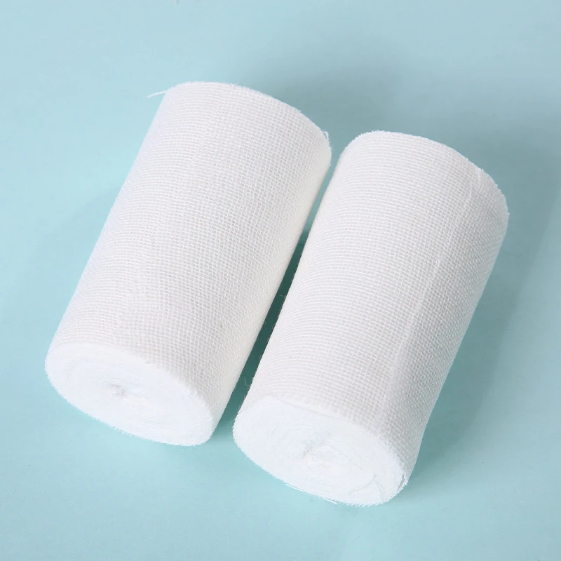 10 rollen Medizinische Saugfähigen Baumwolle Gaze Verband Wunde Dressing Blutstillende Verpackung Fixierung Notfall Bandage Erste Hilfe