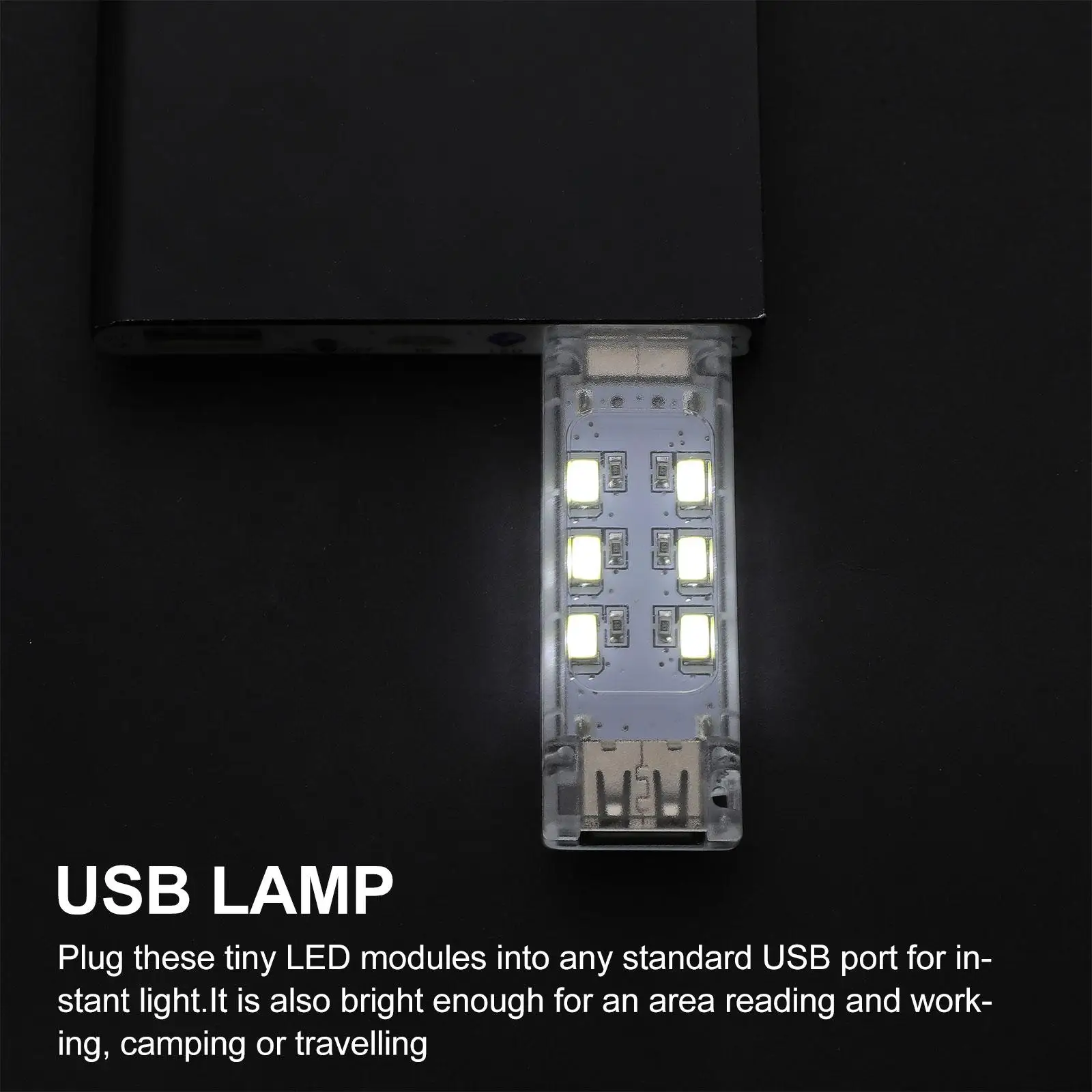 2Pcs USB Light Laptop LED Lamp Computer Reading Reading Bright Enough for Area Working Camping Travel