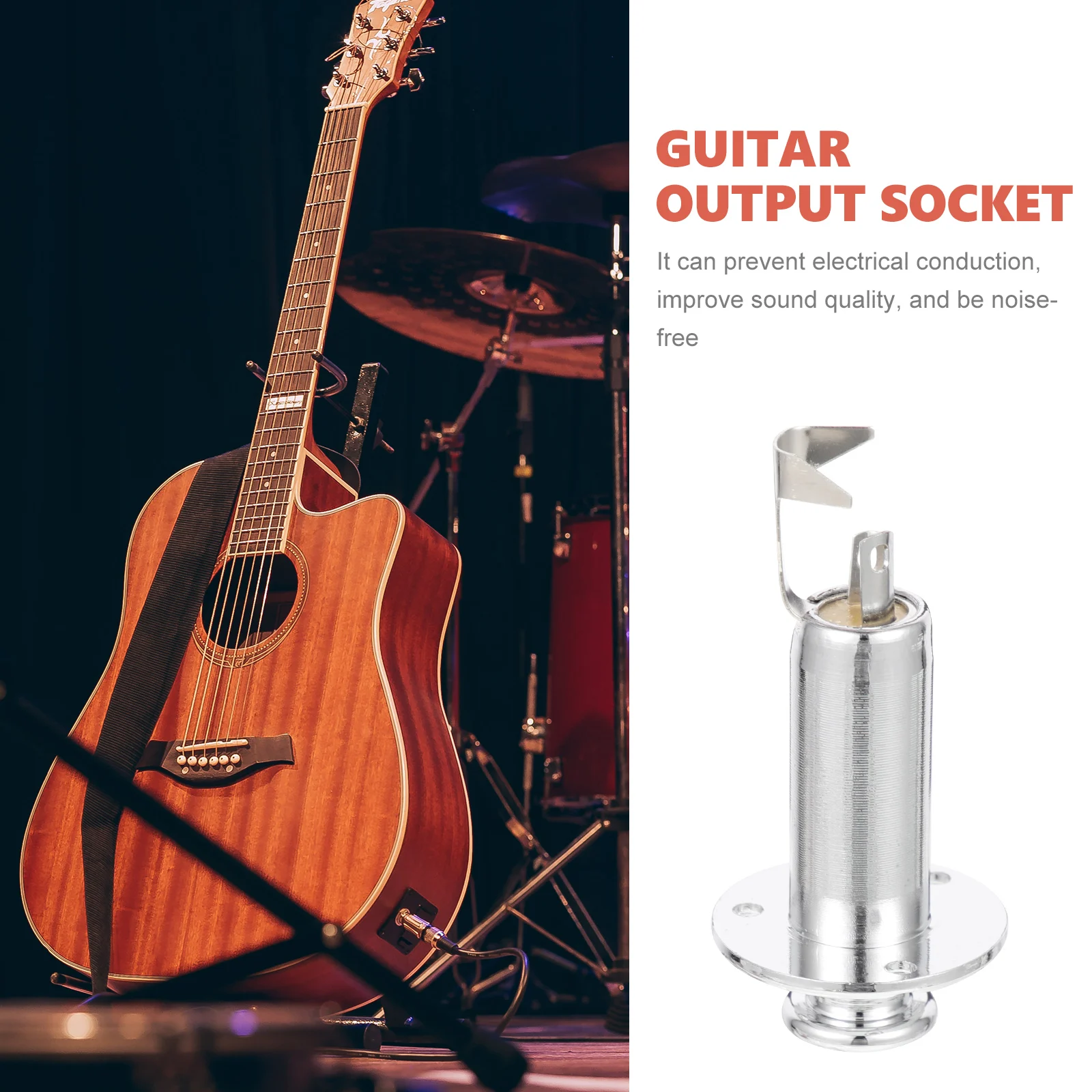 

Electric Guitar Endpin Plug Zinc Alloy Metal Pickup Jack Socket Durable Anti-Oxidation Noise-Free Guitar Accessories Supplies