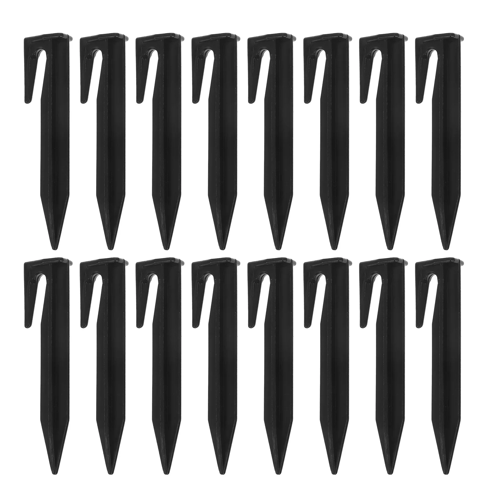 

100pcs Heavy Duty Ground Spikes Black PP Pegs for High Wind Tent Stakes Camping Canopy Tarp Garden Fabric Landscape Edging