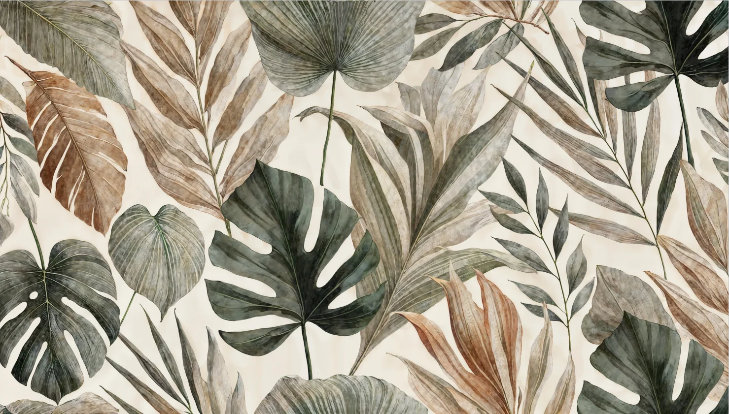 Customized wallpaper murals Hand drawn tropical plant banana leaves Photo mural TV background wall 3d wallpapers home decor