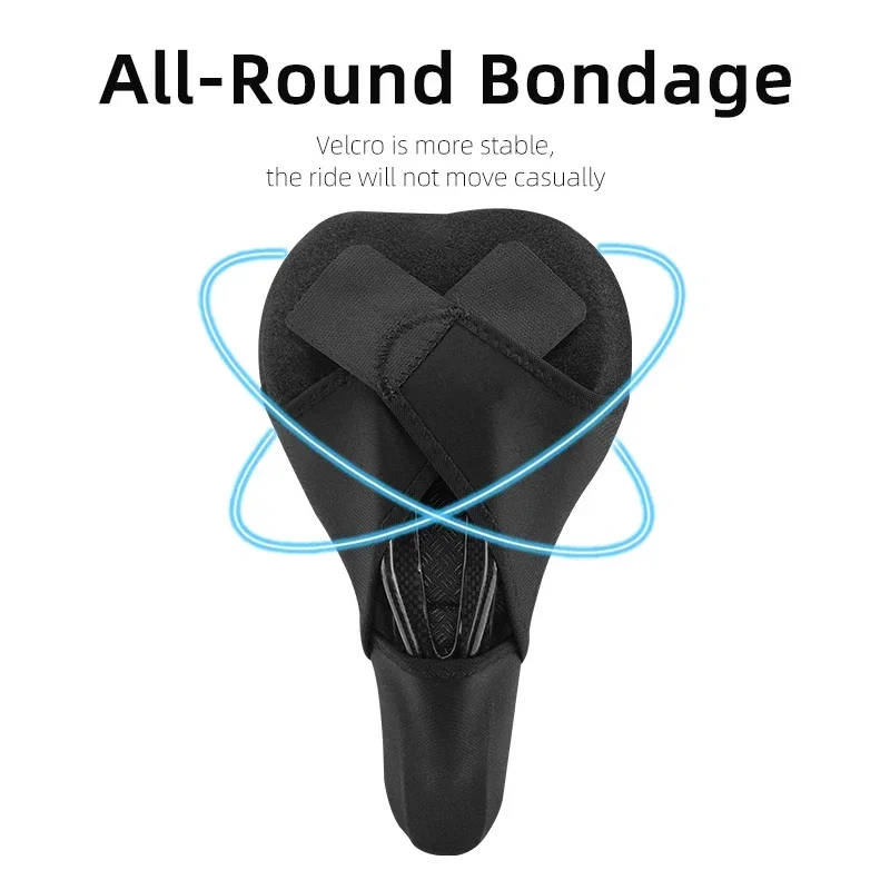 ROCKBROS Silicone Bicycle Saddle Hollow Breathable MTB Bike Seat Cushion Cover Mat Silica gel Saddle Cycling Accessories Part