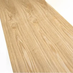 Thickness 0.5MM Natural Genuine Wood Veneer with non-woven Tissue Fraxinus Mandshurica .  about 55cm x 2.5m