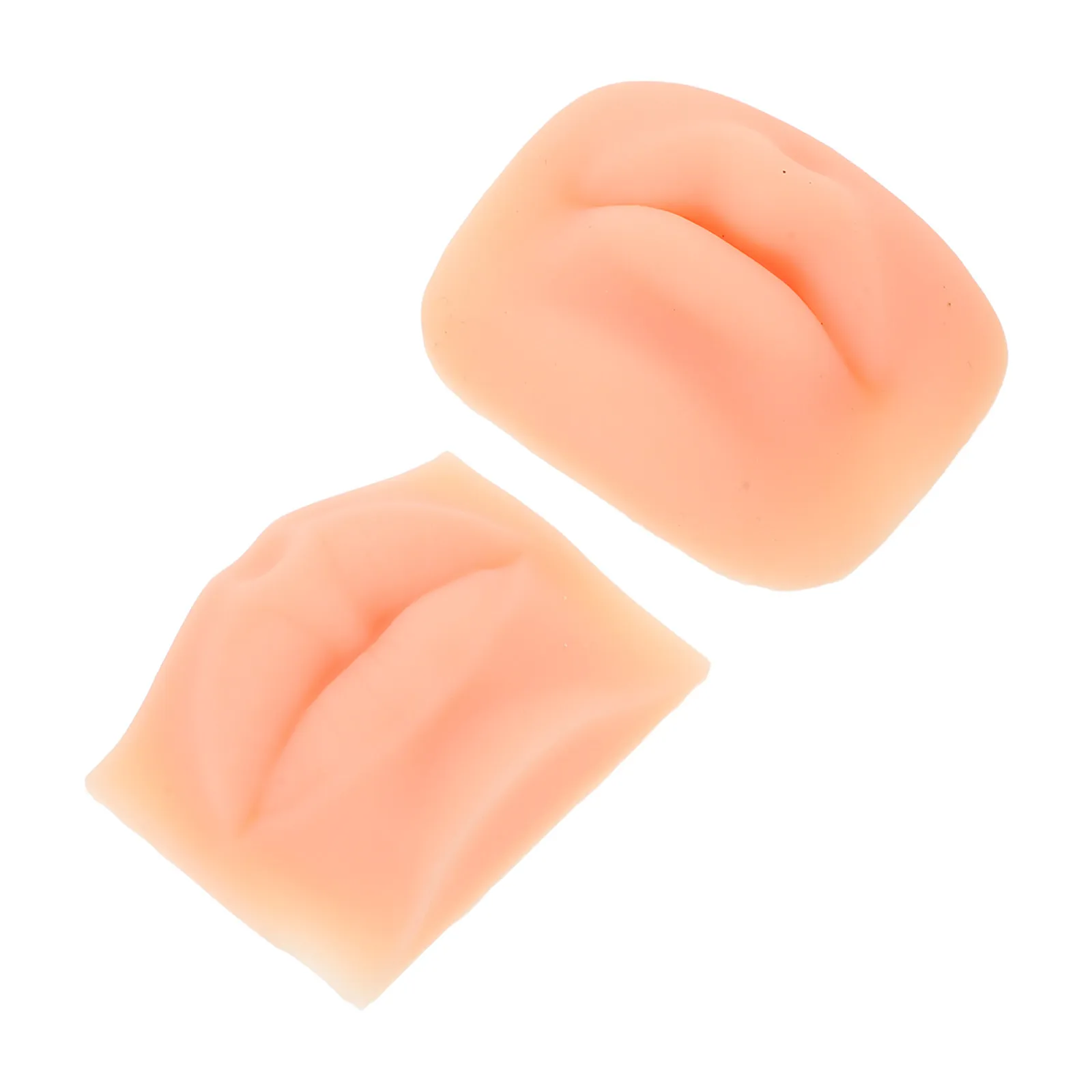 

2Pcs Lifelike Silicone Practice Lips 5D Lip Contour for Tattooing Makeup Piercing Training Square Round Design Professional