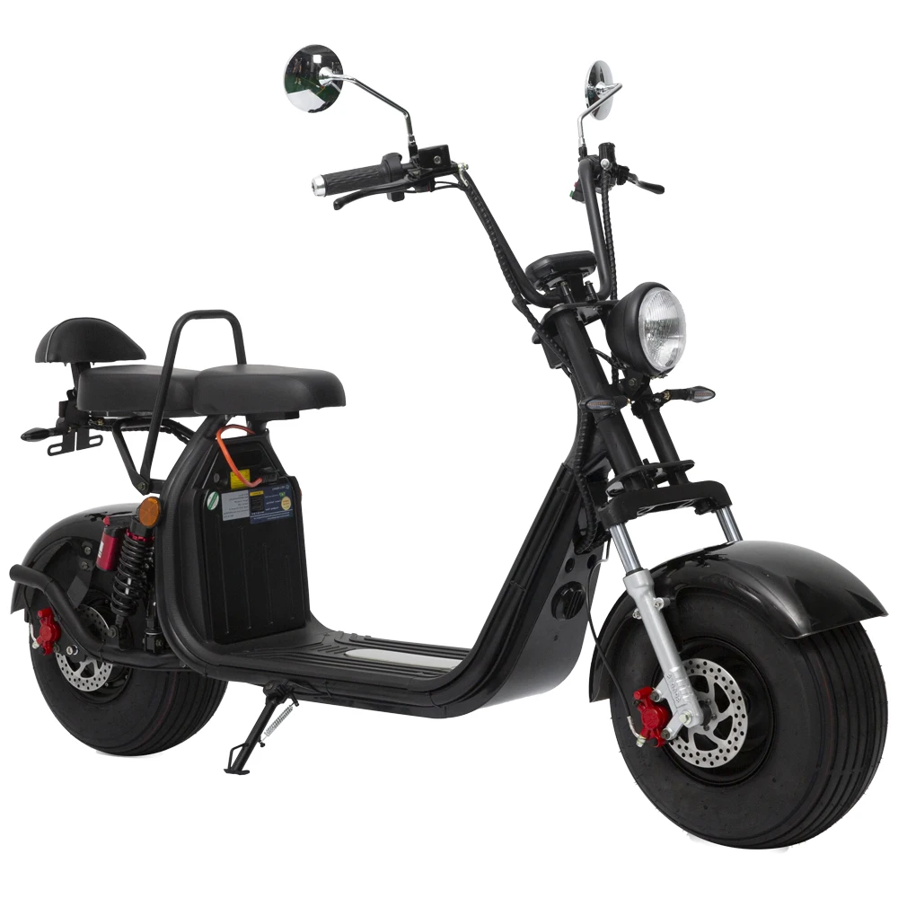2000W EU Vintage E Scooters Old School Electric Citycoco Motorcycle With Off Road Fat Tire without battery