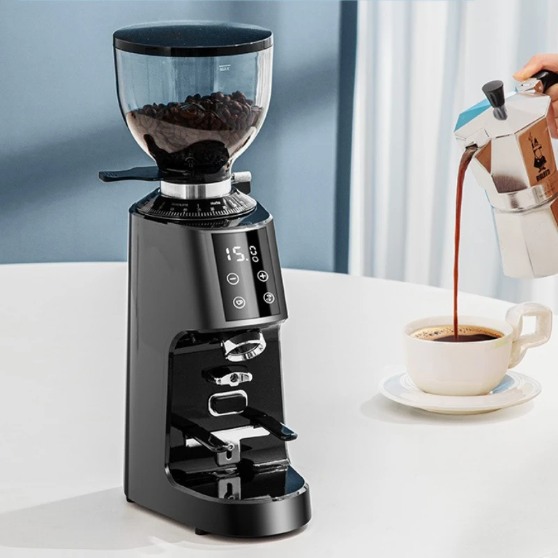 เครื่องบดเมล็ดกาแฟอัตโนมัติ ปรับความละเอียดได้ เครื่องบดไฟฟ้าระดับมืออาชีพ พร้อมหน้าจอสัมผัสอัจฉริยะ