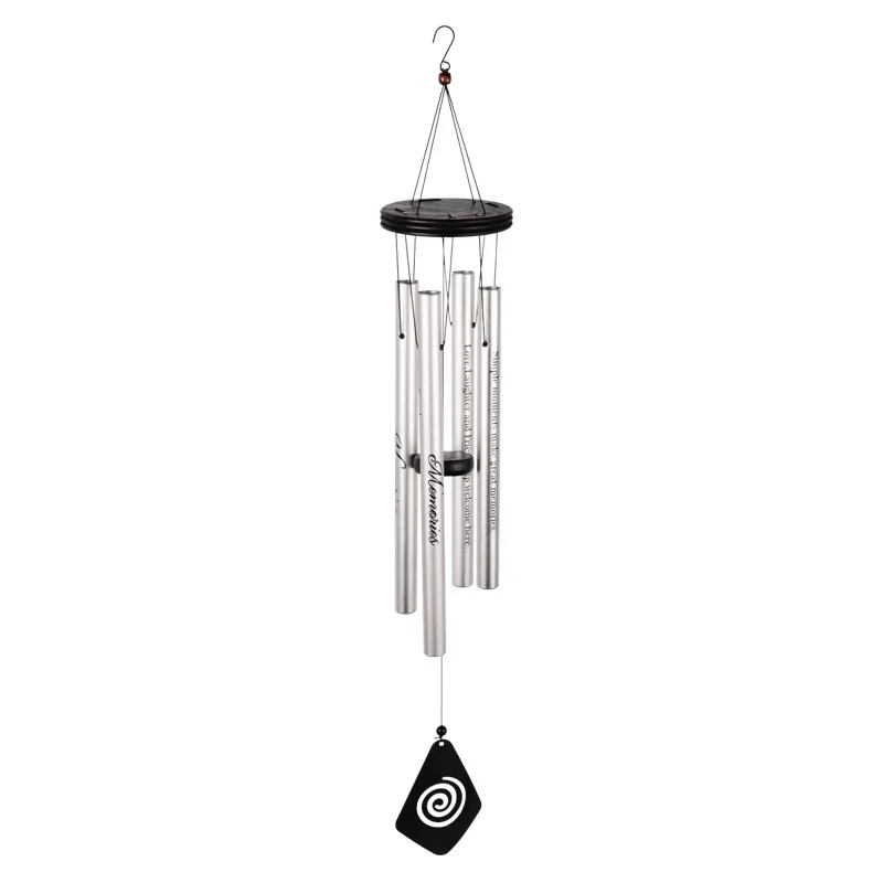 32-Inch Outdoor Creative Rectangle Rotator Pendant Various Styles Home Wall Garden Ornament Aluminum