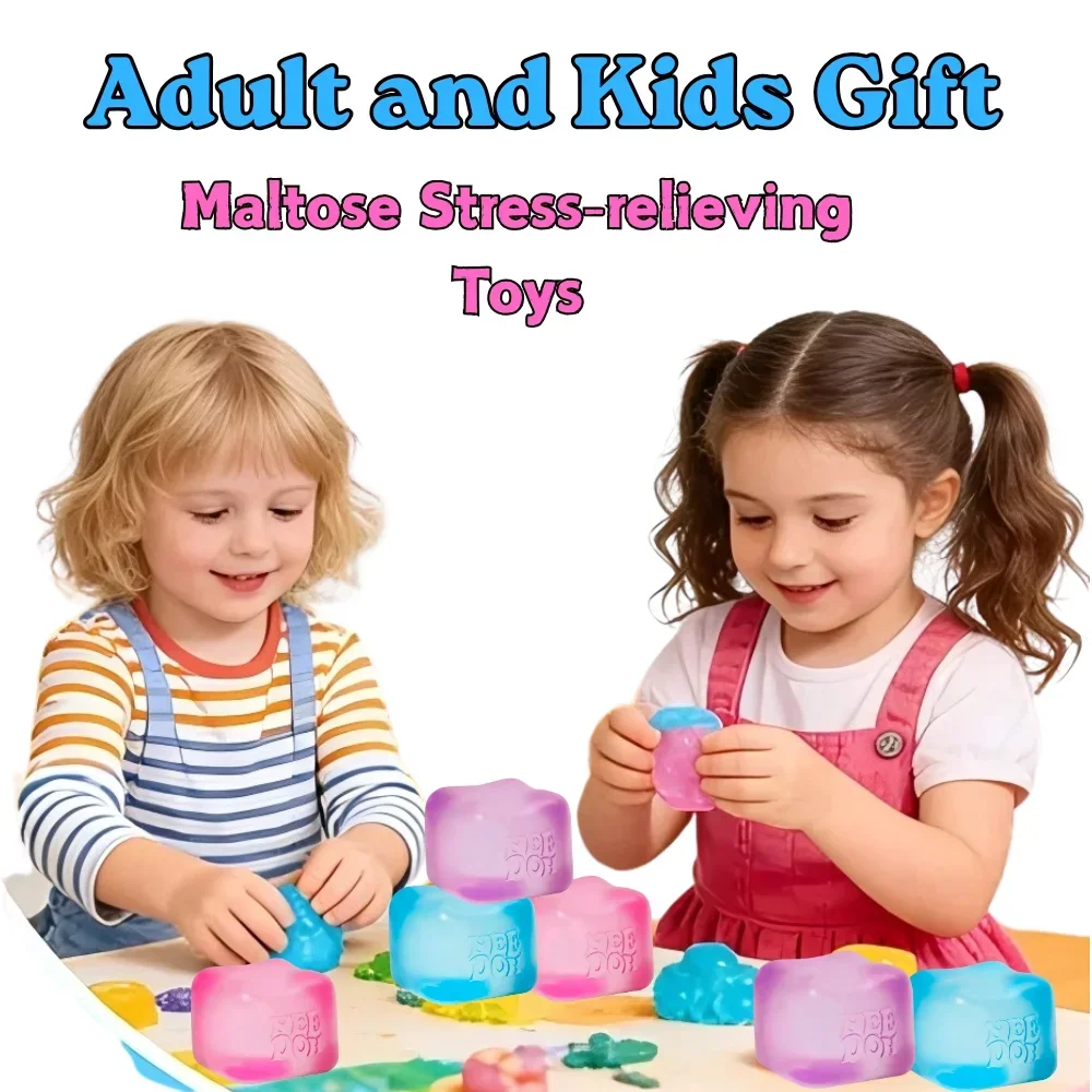 %%***Trending Nee Doh Jellyfish & Cube Squish Toy, Soft Jelly Squeeze Stress Relief Fidget Toy, Sensory NeeDoh for Kids & Adults - view 6