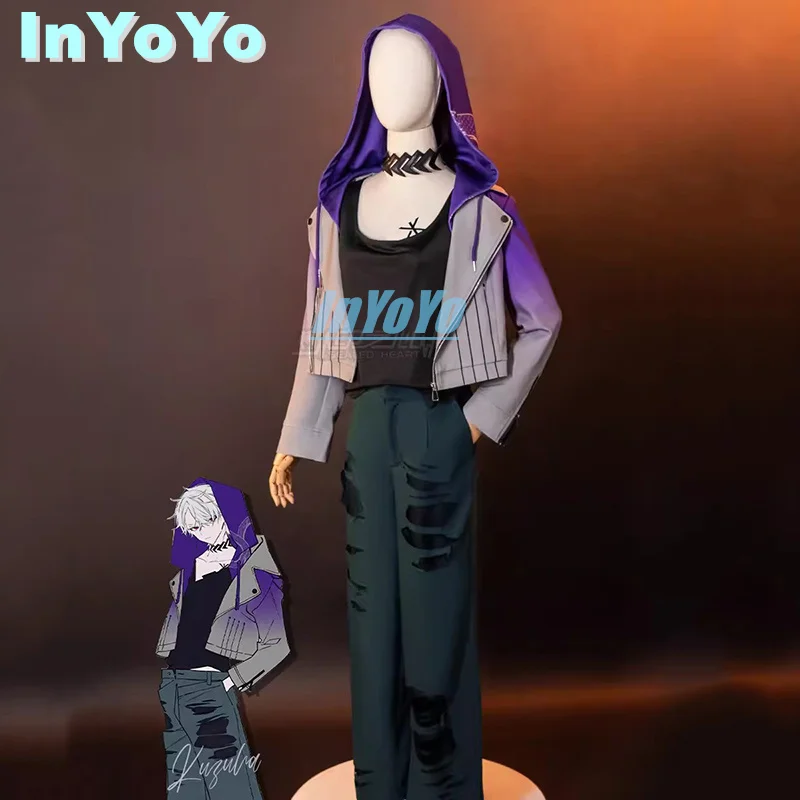 InYOYO Kuzuha Cosplay Costume Vtuber NIJISANJI Game Suit Fashion Cool Handsome Uniform Halloween Party Role Play Outfit New