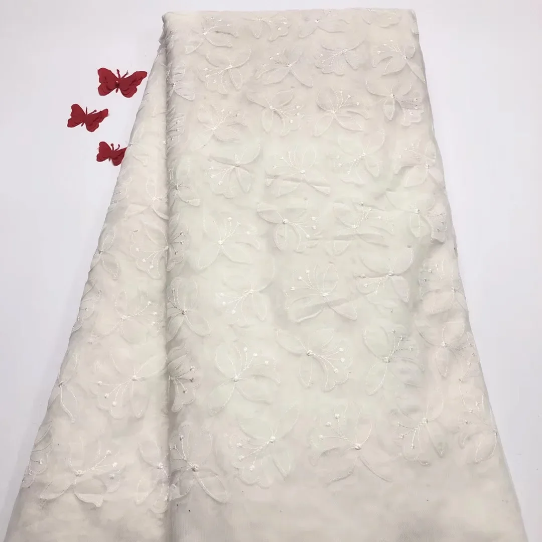

African Lace Fabric 2019 Embroidered Nigerian Wedding Laces Bridal High Quality French Tulle Lace Fabric RF12