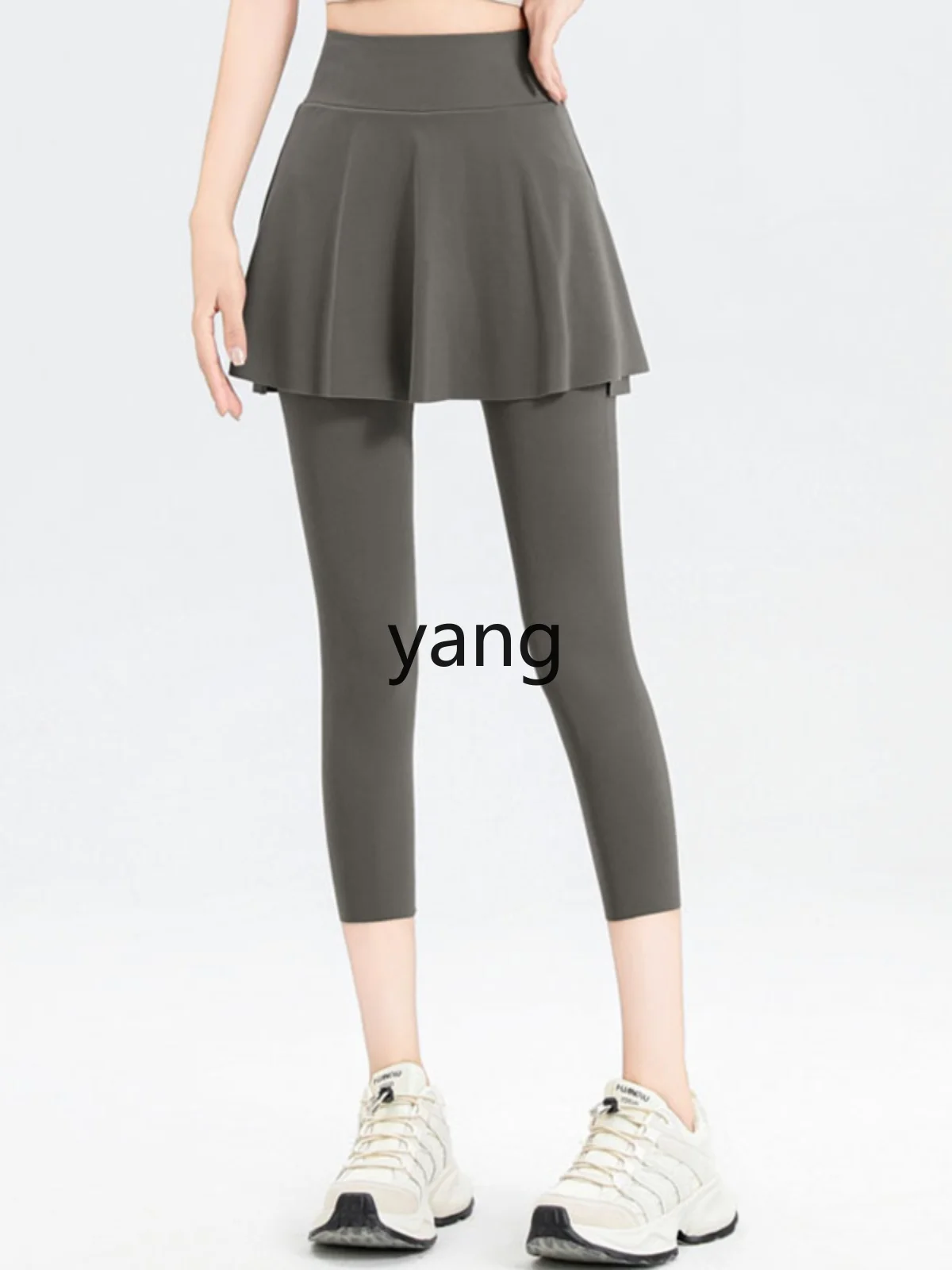 LMM 여성 여름 얇은 7부 샤크 팬츠 스커트 웨어 피트니스 스포츠 사이클링 요가 팬츠