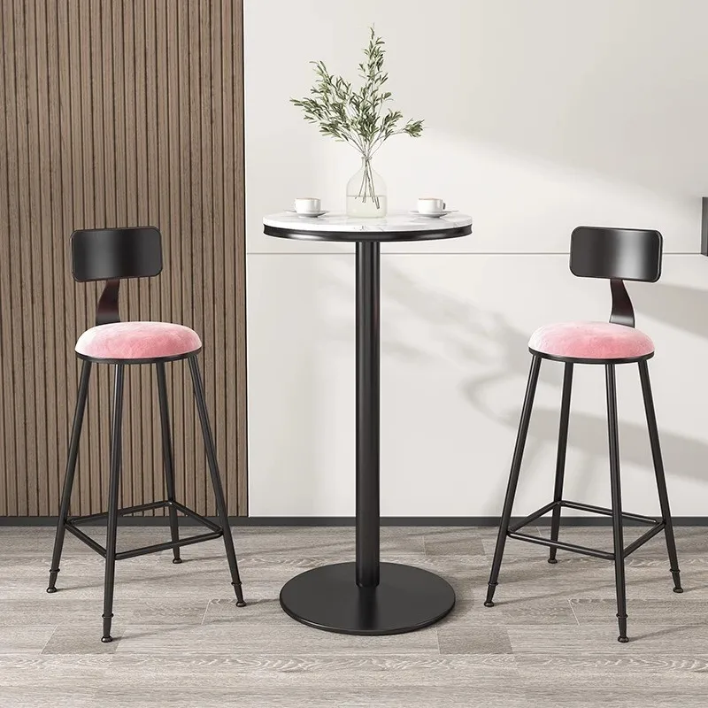 Bar Stool High Stool Iron Household Backrest Bar Stool Table And Chairs Simple Modern Bar Chair Bar Stools Bancos Coffee Chair