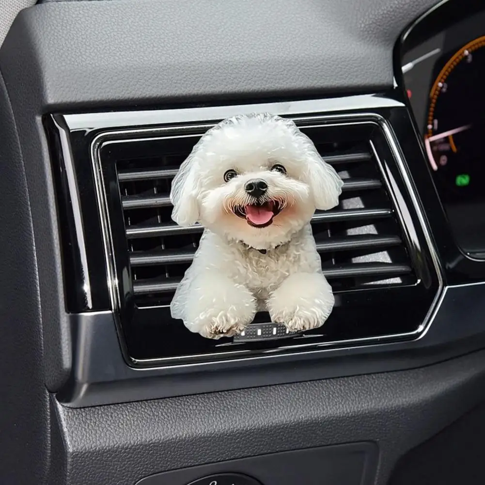 Car Air Vent Aroma Tablets Clip Fragrance Diffuser Automotive Air Outlet 2D Acrylic Dog Decoration Accessories Air Freshener