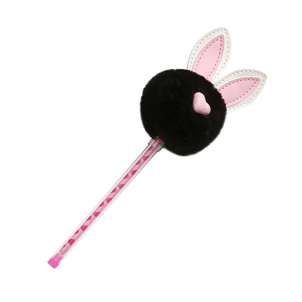 3Pcs 0.5mm Black Gel Pens Neutral Rabbit Ear Design Smooth Writing Ink Pens for Note Making Gifts Children Students