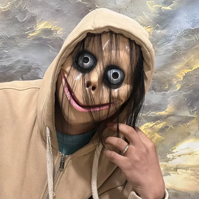 Maschera da clown spaventoso horror di Halloween per adulti Bambini Costume cosplay Party Prop Decorazione per casa stregata leggera a pieno facciale