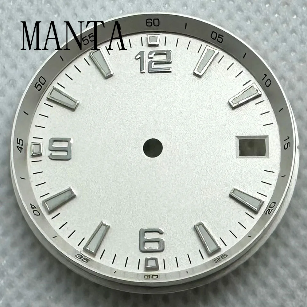 Стерильный циферблат MANTA диаметром 31 мм, механизм NH35, черный, синий, зеленый, белый, детали часов