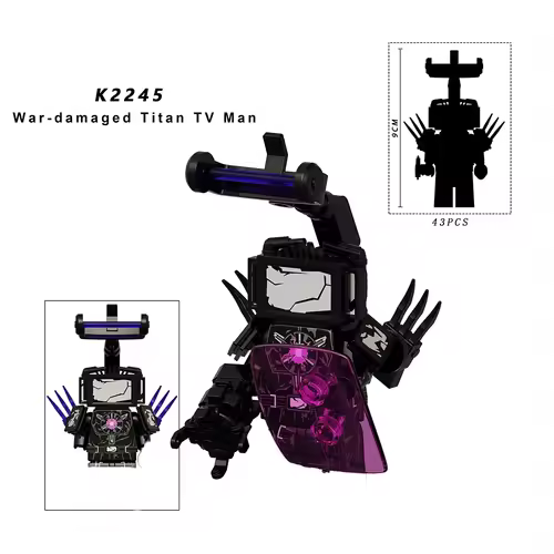 New KDL SWAT Skibidi Toilet Man Figures Anime Block Toys TvMan Titan Cameraman Speakerman Bricks Model Toy Birthday Gift - Image 42