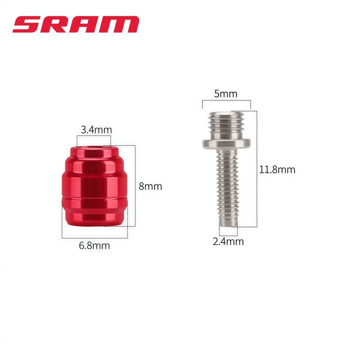 SRAM Guide Level Code RED Rival Brake Hose Compression Olive & Barb Fittings Kit (2 Pair) – Aluminum/Stainless Steel Inserts