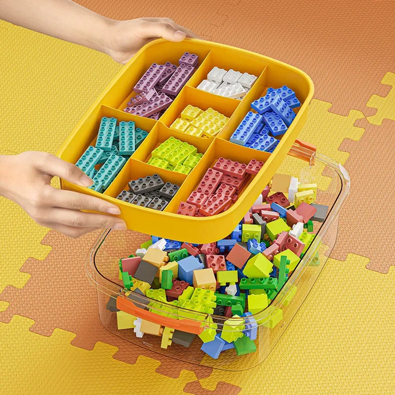 Children's Toys Assembled Parts Organizer Puzzle Blocks Storage Box Small Particles Block Parts Sorting and Organizing Boxes