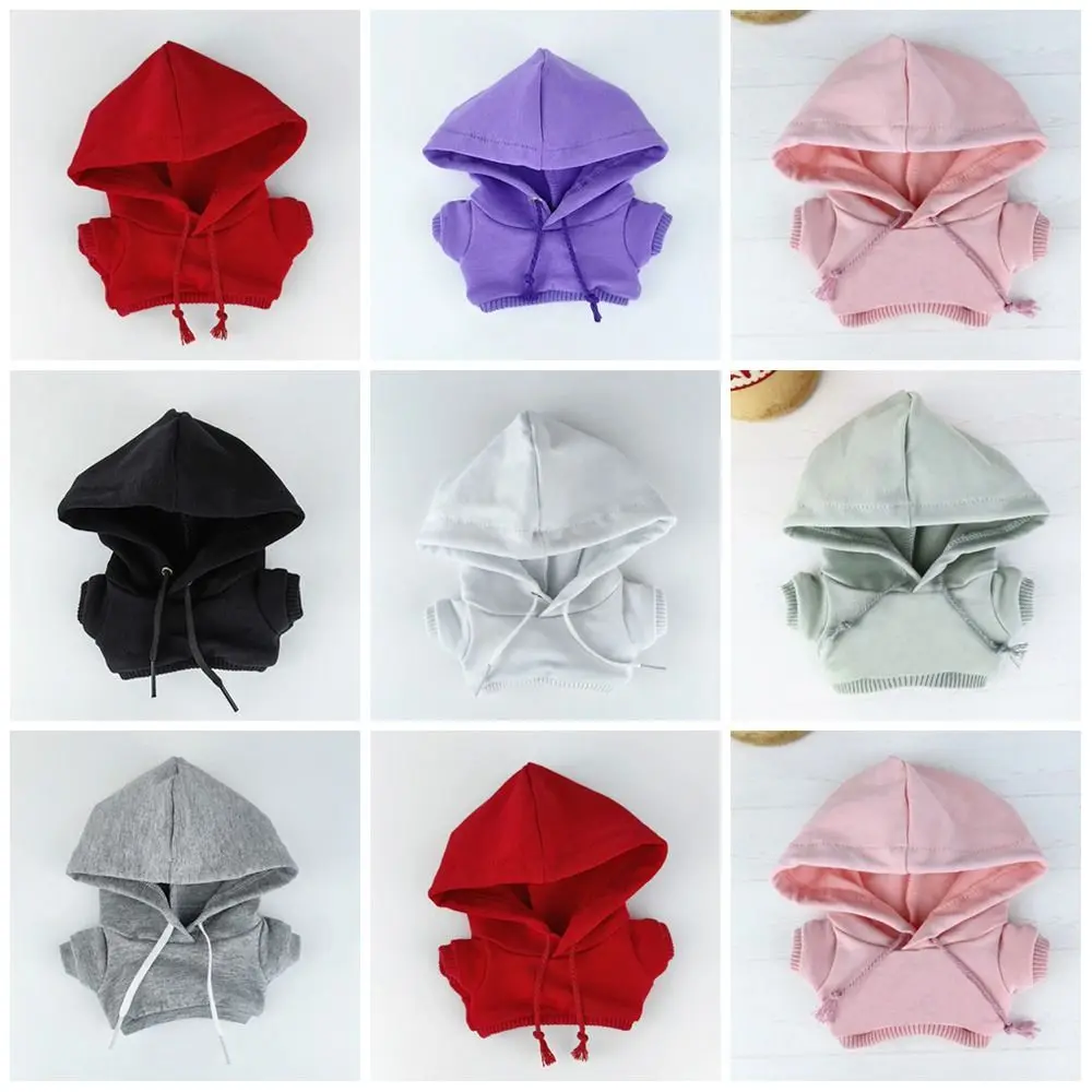 Fashion Clothes For 1/12 BJD Dolls Top Hoodies For 15cm/20cm Cotton Dolls Sweatshirt Outfits 1/11 1/12 OB11 Dolls Accessories