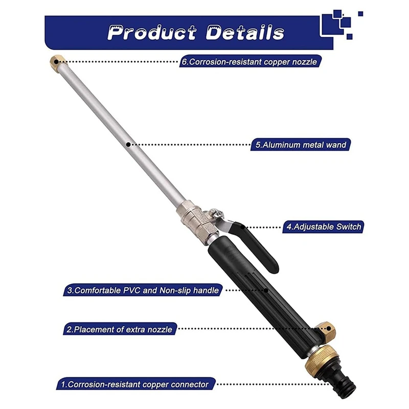 Car Water Nozzles, High-Pressure Car Washing Tools, Household Garden Cleaning Tools, High-Pressure Washing And Washing Durable