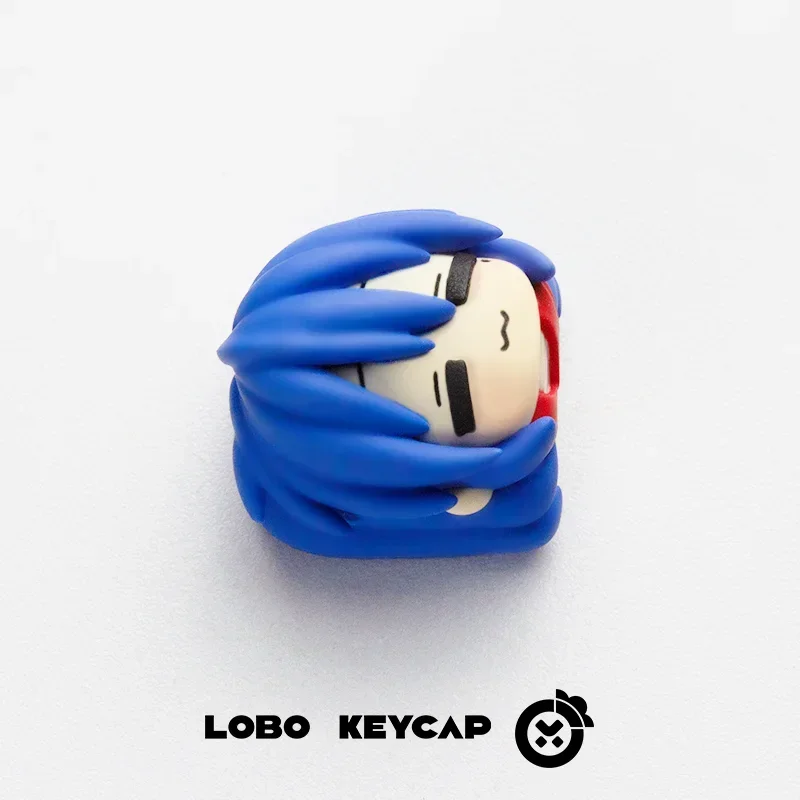 Lucky Star Izumi Konata Anime Artisan Keycap Original Resin Keycaps Custom Cute Cartoon Gaming Keycaps for Mechanical Keyboard