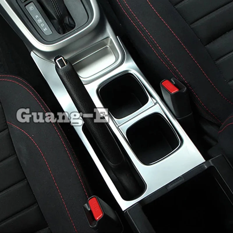 For Suzuki Vitara 2016 2017 2018 2019 ABS Silver Center Console Cup Holder Panel Trim Cover Interior Decorative Frame Sticker