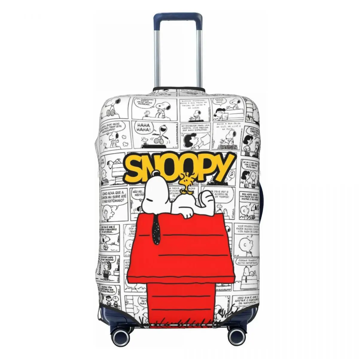 MINISO Snoopy Print Suitcase Cover Holiday Cruise Trip Strectch Luggage Case Protection