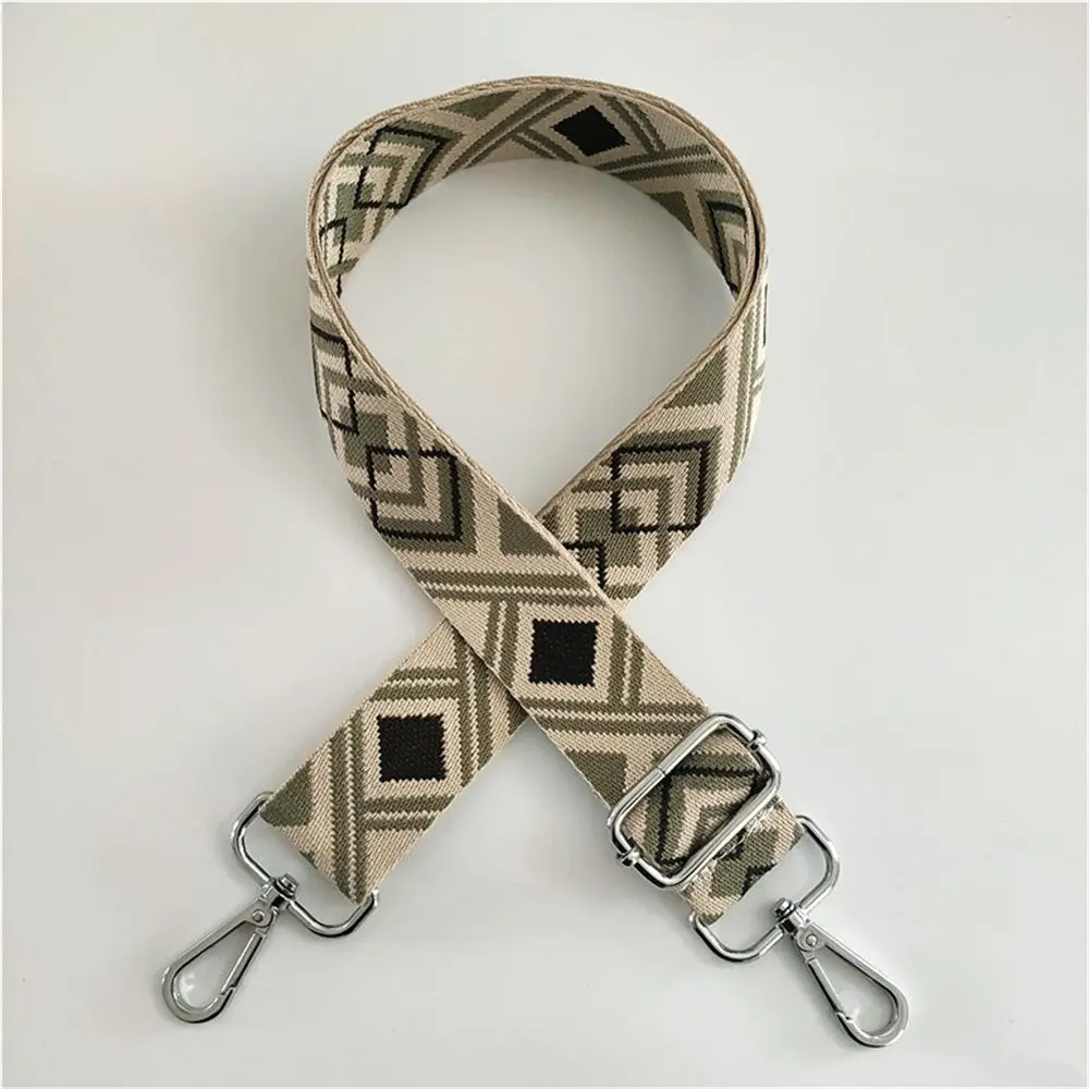 여성용 와이드 교체 숄더백 스트랩, 코튼 컬러 백 스트랩, 핸드백 벨트