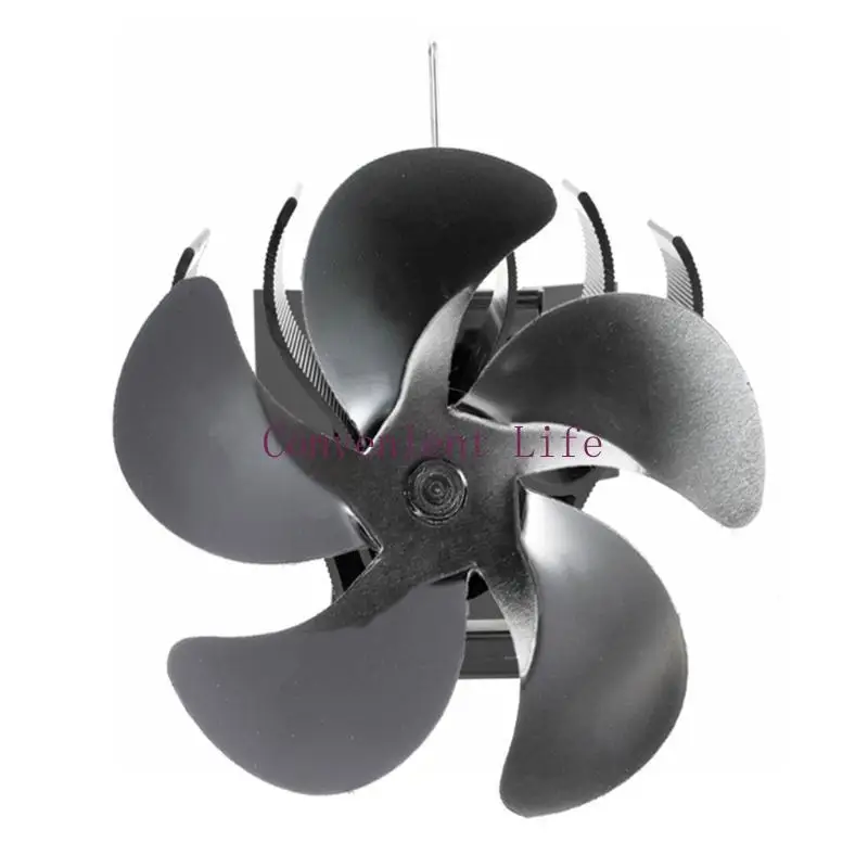 

L1EE 5-лопастной вентилятор с тепловым приводом для дровяных бревен, экологически чистый, больший поток воздуха в дымоходе для