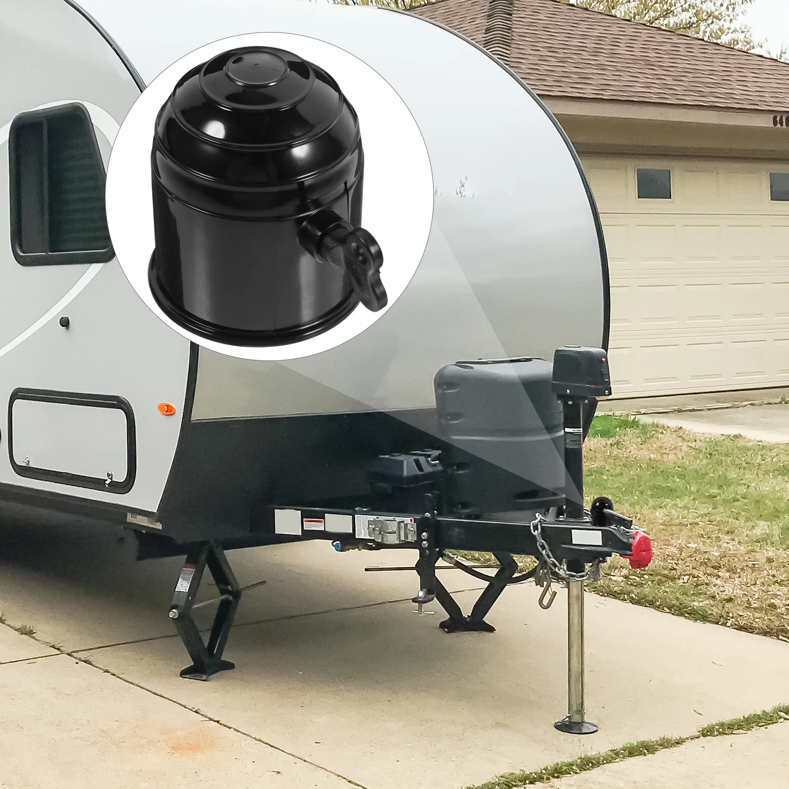 

Towing Rod Protection Cap Towball Knob Hitch Cover Camping Plastic Trailer Protector