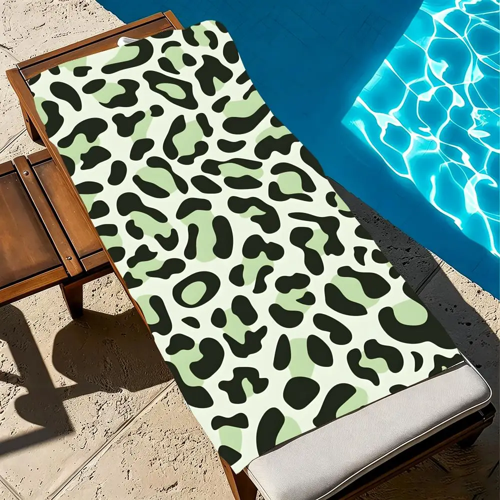 Pattern L-Leopard Print Towel Towel beach towel, quick drying absorbent bath towel for Swim,Gym,Camping,Outdoor hot