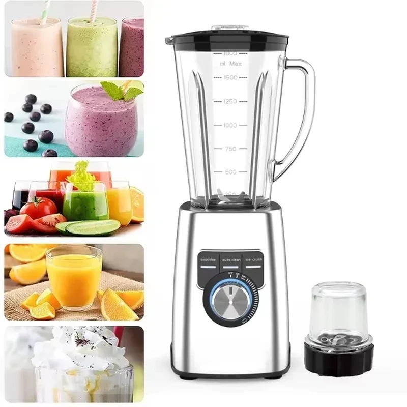 Mixture Grinder Kitchen Appliances 1200W Smoothie Fruit Mixer Blender Machine 2in1 Blender and Juicer Electric Blender