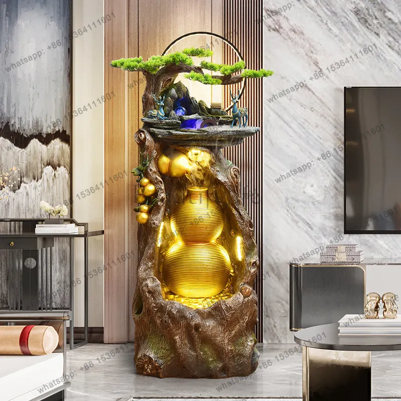 Rockery flowing water fountain lucky ornament living room circulating water floor decoration