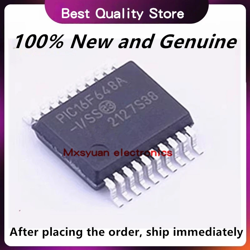 

5 шт./лот PIC16F648A-I/SS PIC16F648A SSOP20 100% новый и подлинный