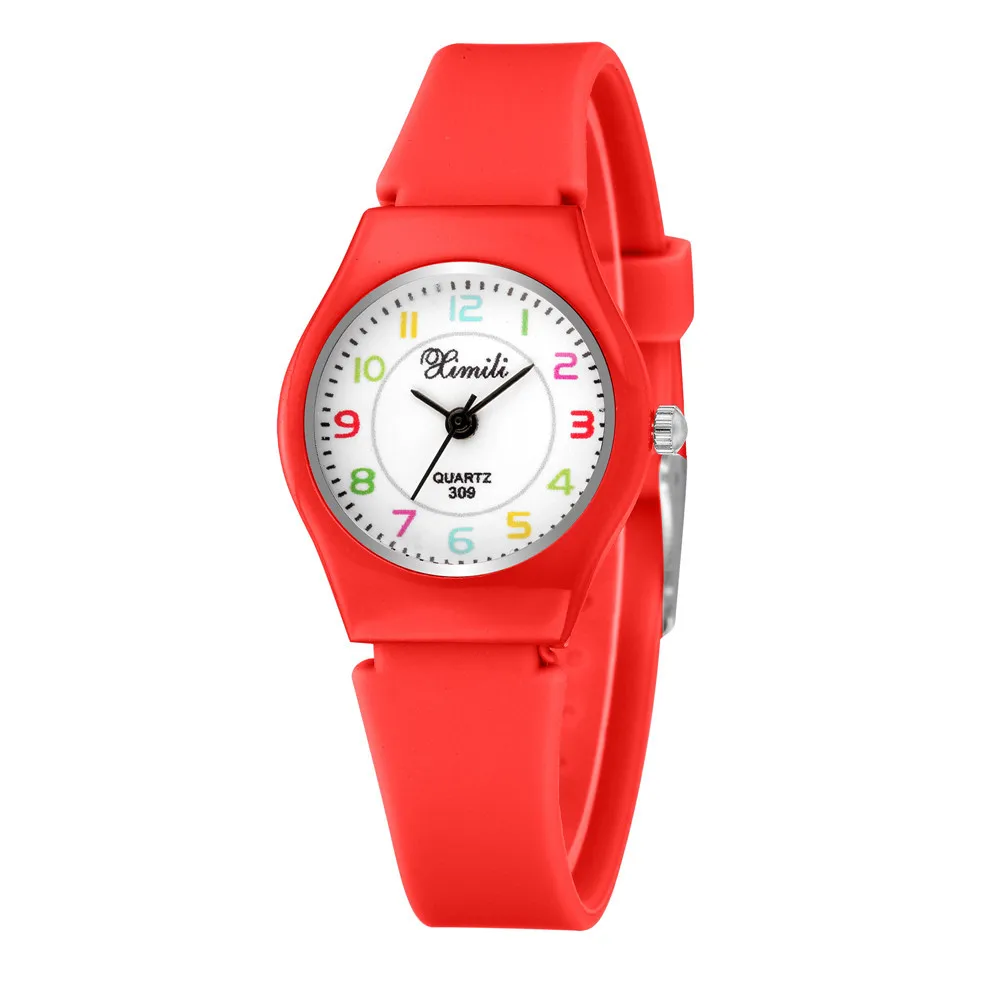 cute sweet silicone band Children\'s boys girls cartoon watch students watch