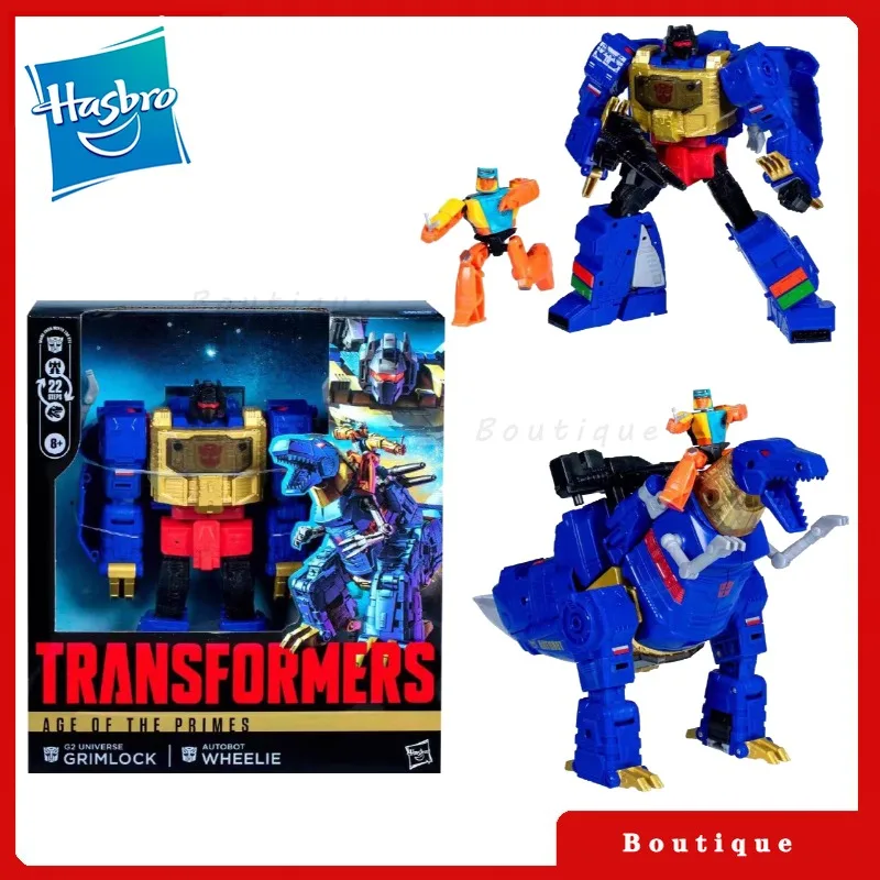 

In stock Hasbro Transformers toys Age Of The Primes Leader Class Grimlck Wheelie Autobots Hobbies gifts Collectible