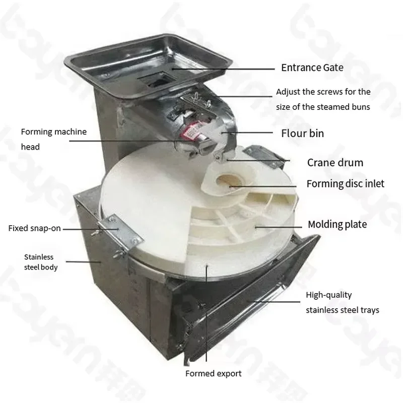 Electric MP30/2 Dough Divider Rounder for Industrial Bakery Machines Dough Ball Making and Cutting Machine with Hopper