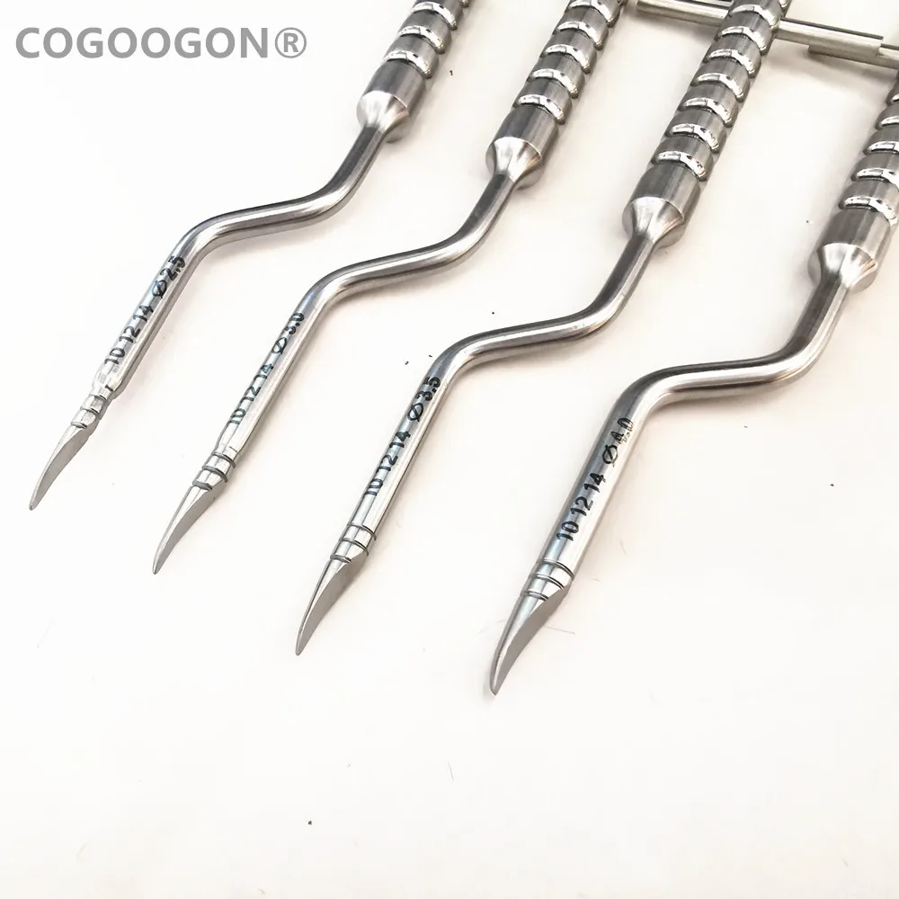 

1Set Dental implant bone Compression Osteotome Instruments Dental tooth extraction tool maxillary Sinus Lift Bended Tips