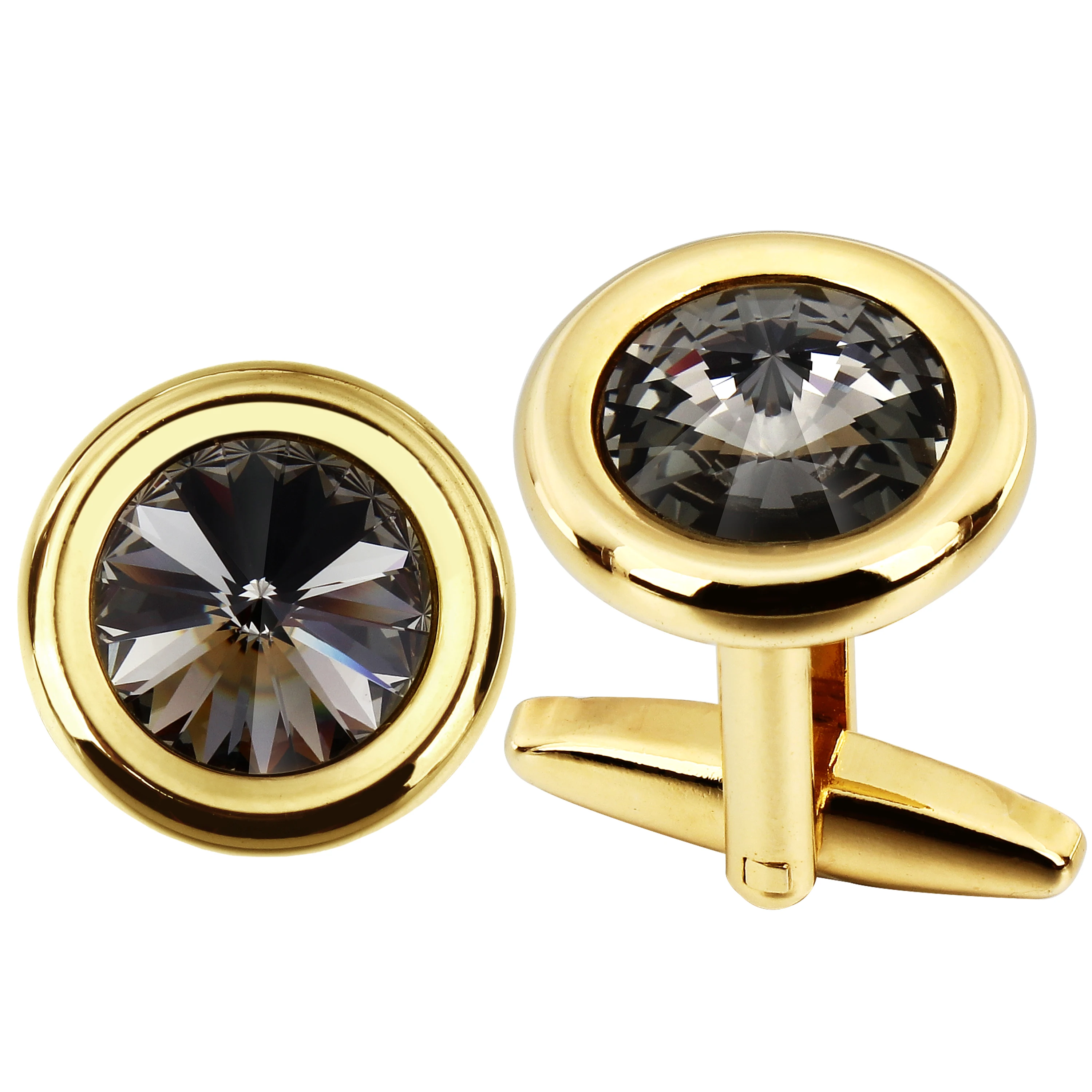 HAWSON Cufflinks for Men,Crystal Cuff Links for Formal Business Wedding Shirts in Gift Box