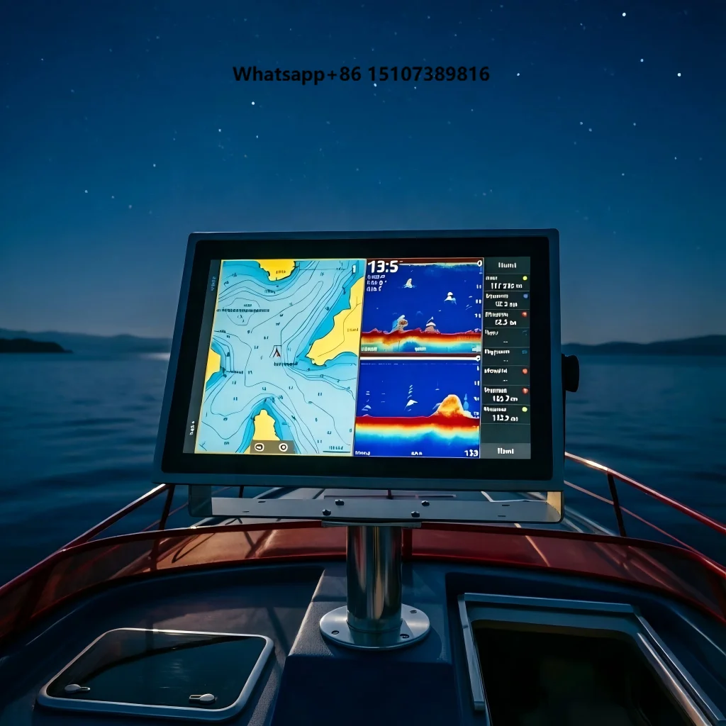 IP67 Waterproof Marine Industrial Sunlight Readable Panel Mount Display 1500 Nits for Fishing Vessel Bridge