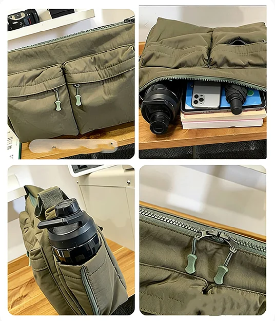 New large-capacity multifunctional crossbody bag, suitable for college students, daily commuting, outdoor travel, and back-to-school fashion shoulder bag, perfect choice for gifts
