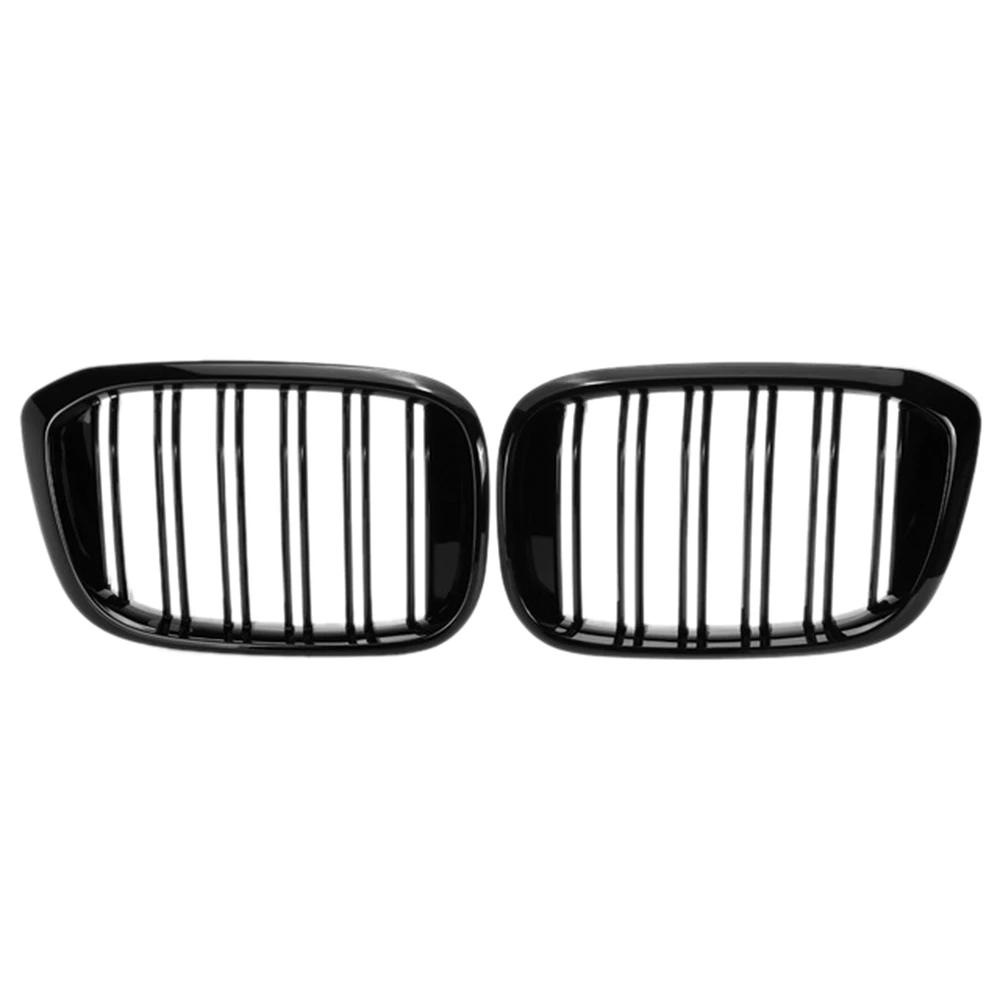 

Front Kidney Grille for -BMW X3 G01 2018-2021X4 G02 2019-2021 (Double Slats ABS Gloss Black X3 Grill, X4 Grill)